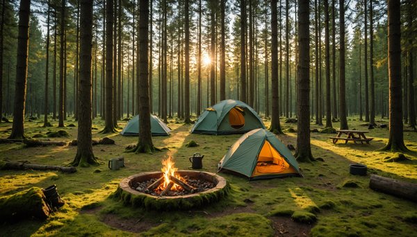 Camping dans la nature en Île-de-France, France