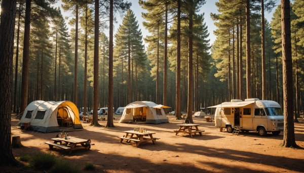 Explorer les options de camping dans les Landes, France